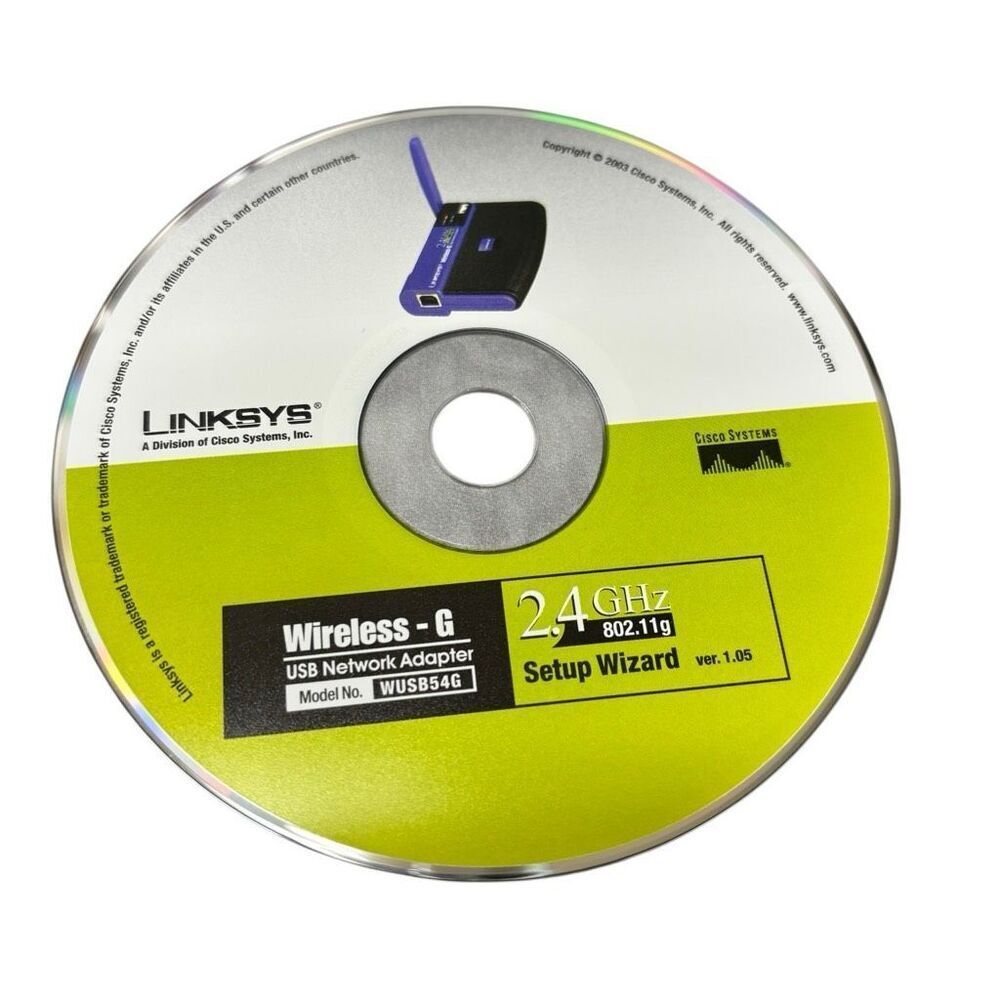 Linksys Wireless-G USB Network Adapter Model WUSB54G Setup Wizard CD